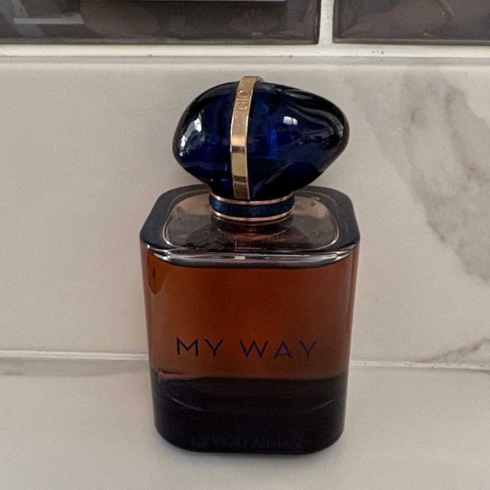 Giorgio Armani My Way with Blue Cap and Amber Bottle